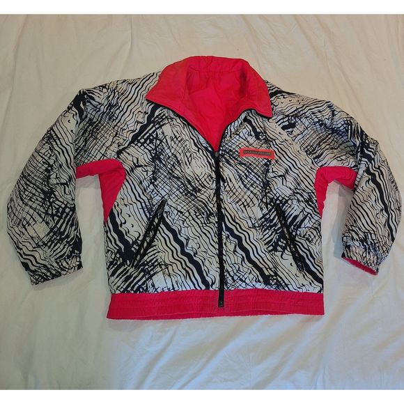 Ocean Pacific 1980's Puffer Jacket Vintage Reversible - Picture 1 of 16